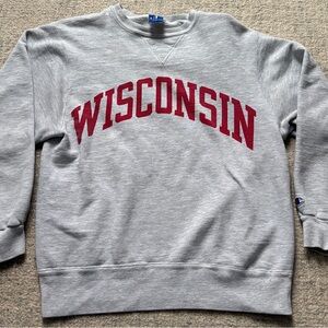 Champion Grey Wisconsin Crewneck
